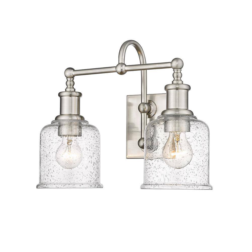 Bryant Vintage Industrial 2-Light Wall Sconce in Matte Black