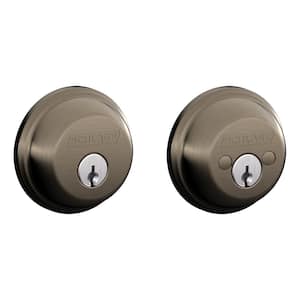 B62 Series Antique Pewter Double Cylinder Deadbolt Certified Highest for Security and Durability