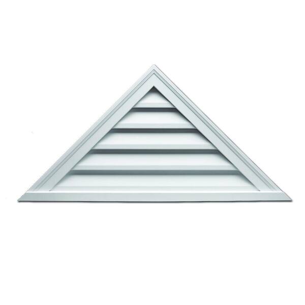 Fypon 48 in. x 10 in. x 2 in. Polyurethane Functional Triangle Louver Gable Vent