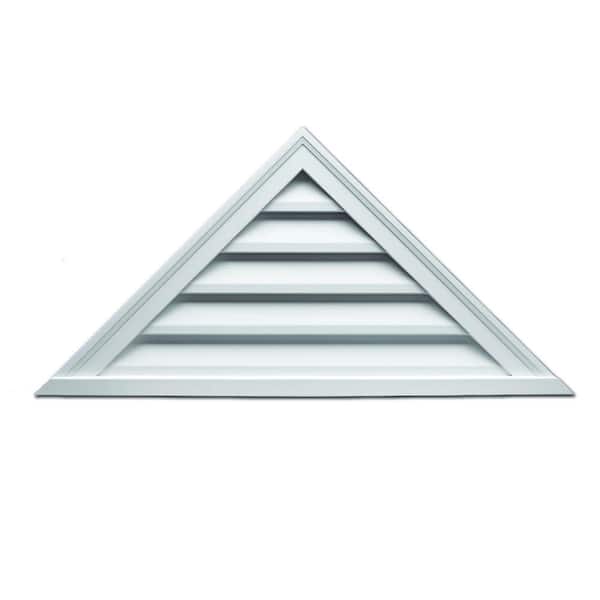 Fypon 60 in. x 17.5 in. Triangle Polyurethane Weather Resistant Gable Louver Vent