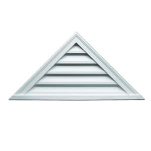 66 in. x 22 in. Triangle Polyurethane Weather Resistant Gable Louver Vent