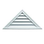 48 in. x 24 in. Triangle White Polyurethane Weather Resistant Gable Louver Vent