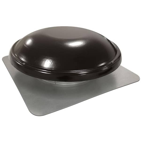 Master Flow 144 sq. in. NFA Galvanized Steel Static Dome Roof Vent in Black