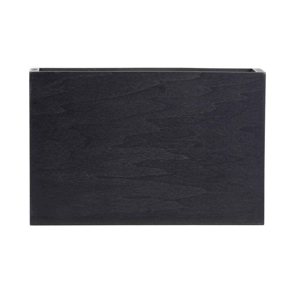 Havlock Black Wood 12" Floating Accent Shelves, Set of 3