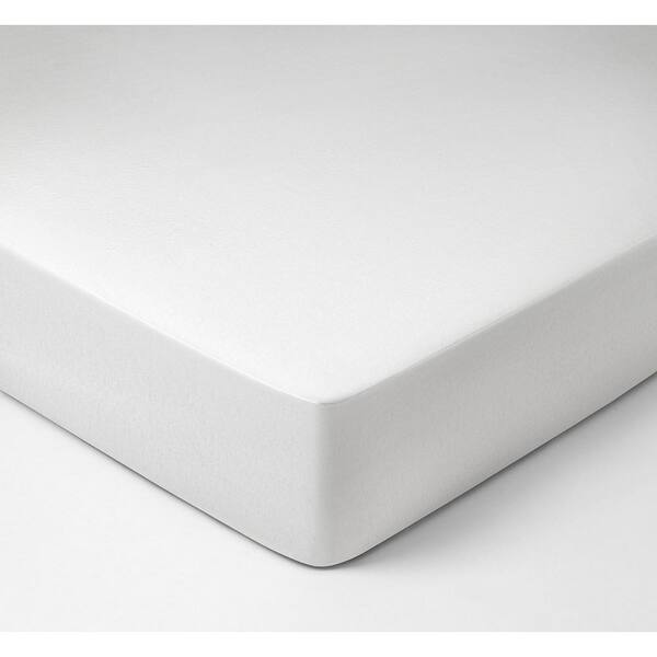 Delara 1-Piece White, Solid 100% Organic Cotton, Full (54 in. x 75 in.), Smooth and Breathable, Super Soft, Fitted Sheet
