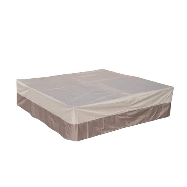 Tractor Large 106 in. x 106 in. x 28 in. Square Garden Patio Dining Set Furniture Cover