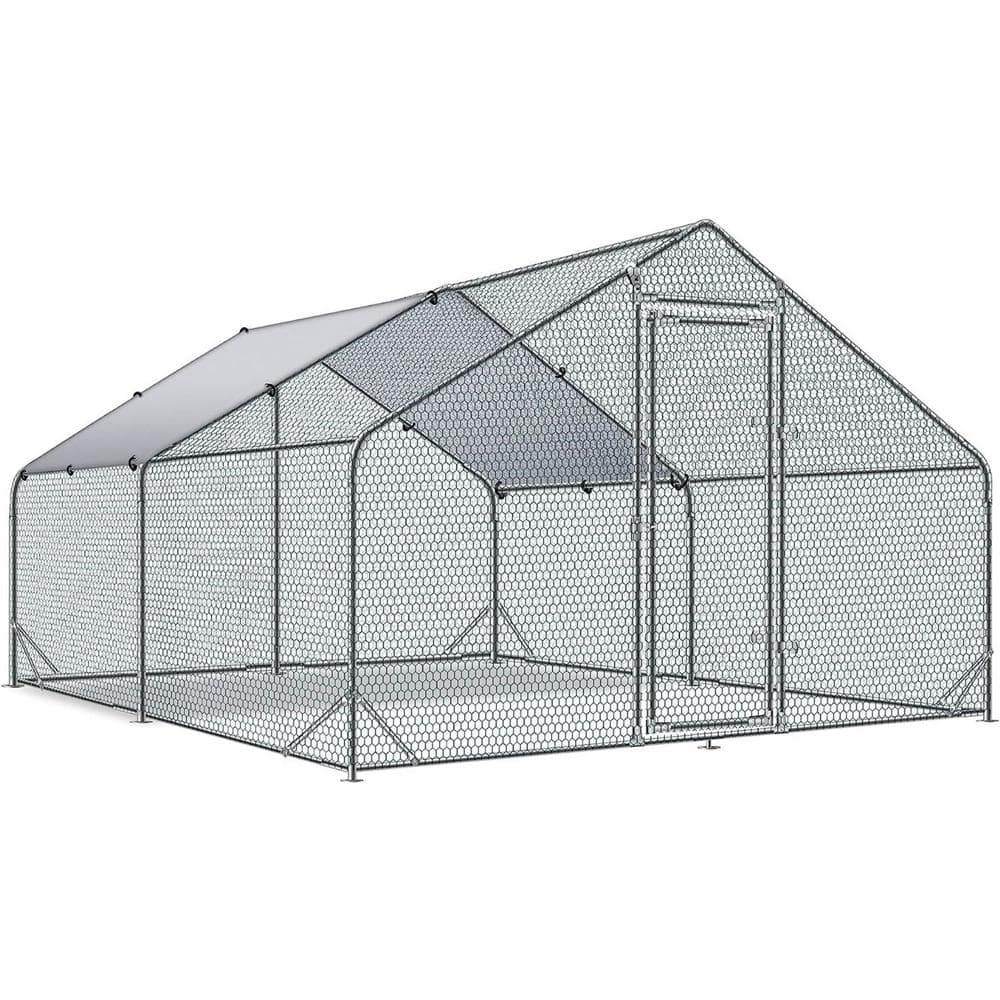 77 in. H x 158 in. W x 119 in. D Large Metal Chicken Coop Poultry Cage with Waterproof and Anti-Ultraviolet Cover price history on PriceWatchPro