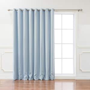 Sky Blue Grommet Blackout Curtain - 100 in. W x 84 in. L