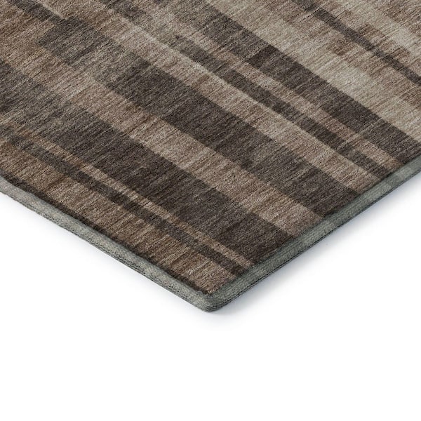 Mayfield Premium Machine Washable Abstract AMF1063 Brown 3 ft. x 5 ft. Area Rug