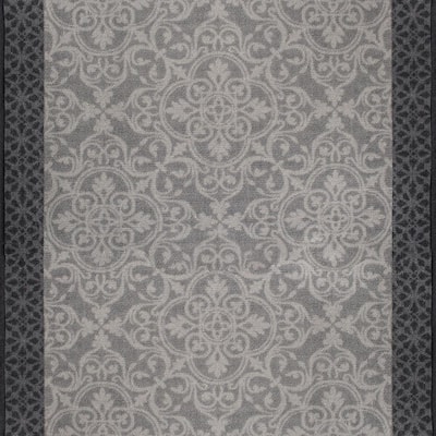 Derbent Grey 26 in. x Your Choice Length Roll Stair Runner