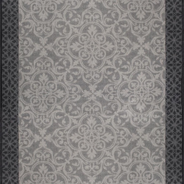 TrafficMaster Derbent Grey 26 in. x Your Choice Length Stair Runner