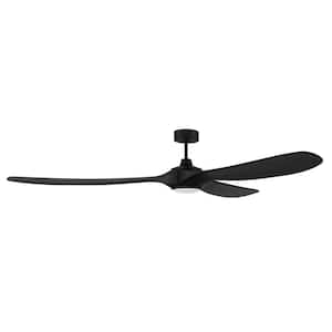 Envy 84 in. Indoor/Outdoor Dual Mount Flat Black Ceiling Fan with Smart Wi-Fi Enabled Remote and Integrated LED Light