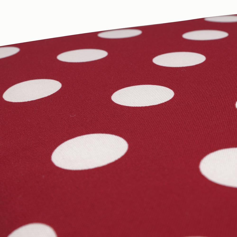 Red and White Polka Dot Outdoor Lumbar Pillows, Set of 2