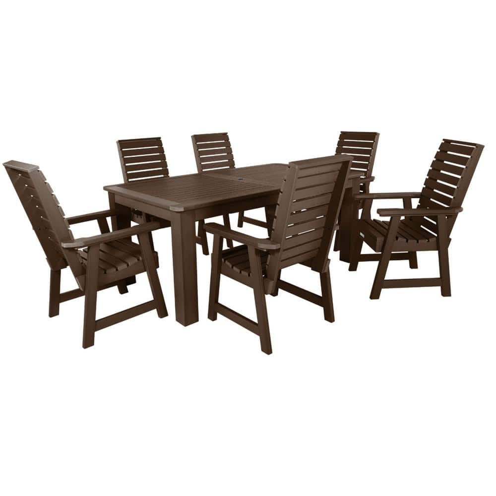 Weatherly 6-Person Brown Recycled Plastic Dining Set
