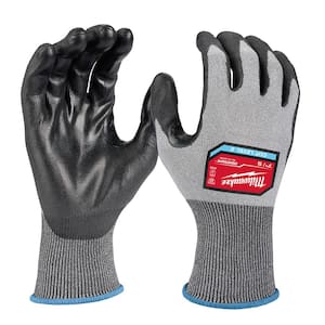 Milwaukee 12Pk Small Gray Nitrile Level 5 Cut Resistant Dipped Work Gloves