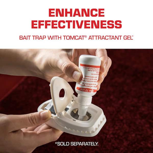 TOMCAT - Press 'N Set Mouse Trap, Plastic, Spring-Loaded Mouse Killer with Grab-Tab Pest Repellant Trap (2-Pack)
