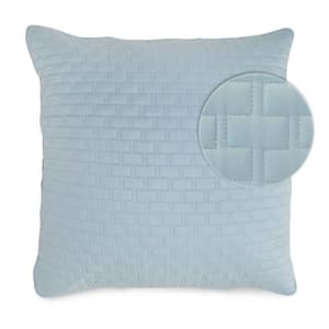 Luxury 100% Viscose from Bamboo Quilted Euro Sham, 1pc - Sky