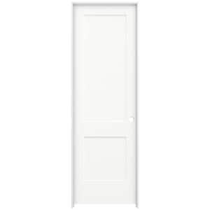 30 in. x 96 in. Monroe White Painted Left-Hand Smooth Solid Core Molded Composite MDF Single Prehung Interior Door