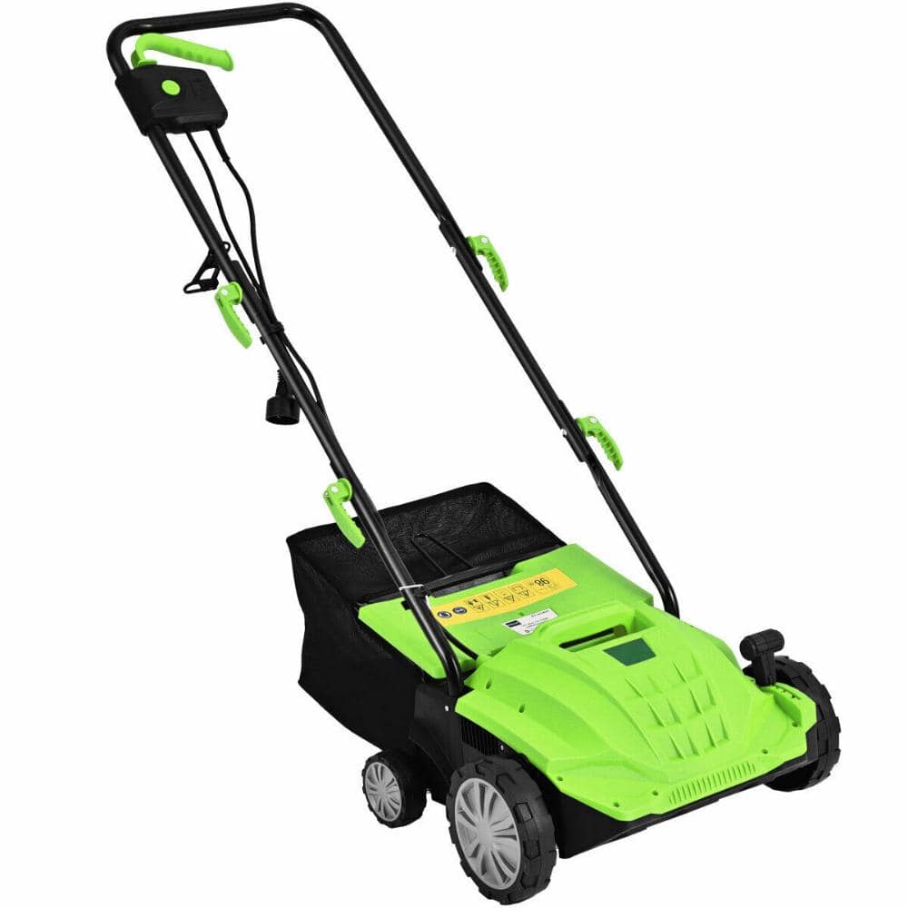 13 in. 12 Amp Corded Electric Lawn Scarifier with 40L Collection Bag and 3-Position Depth in Green price history on PriceWatchPro