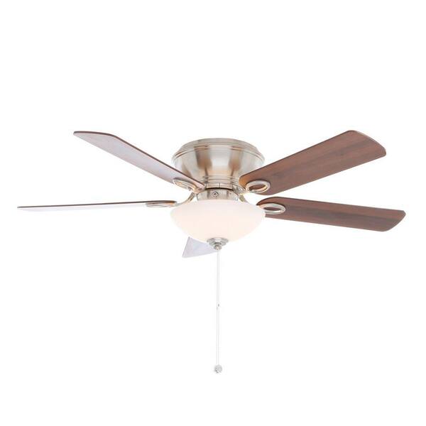 Hampton Bay Adonia 52 in. Indoor Brushed Nickel Ceiling Fan with Light Kit