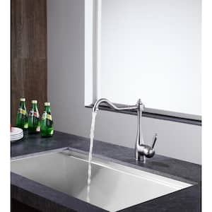 Patriarch Single Handle Standard Kitchen Faucet in Brushed Nickel