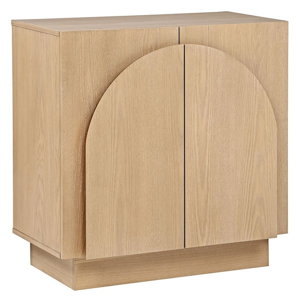 Arcus Light Oak 31 in. H Accent Cabinet + Office Storage Cabinet with 1 Shelf + Stackable Sideboard