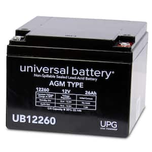 12-Volt 26 Ah AGM Rechargeable Battery w/I2 Terminals
