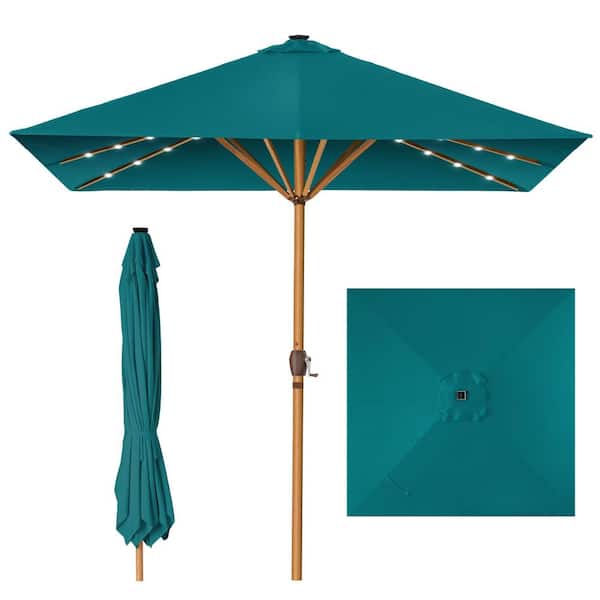 Best Choice Products 9 ft. Steel Market Patio Umbrella in Cerulean