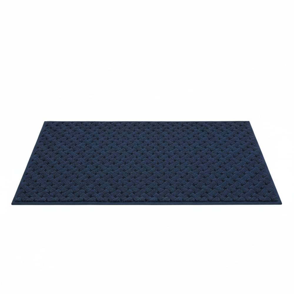 Blue 24 in. x 36 in. Indoor/Outdoor Dirt Trapper Door Mat-Washable