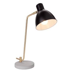 20 .5 in. Black Contemporary Desk or Table Lamp with Free LED Bulb