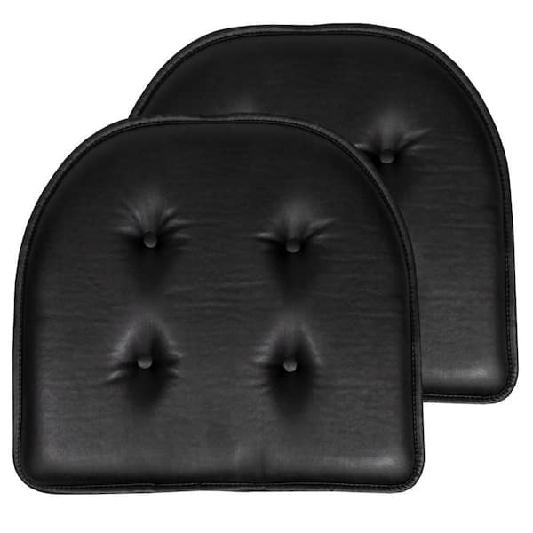 Sweet Home Collection Faux Leather Memory Foam Tufted U-Shape 16