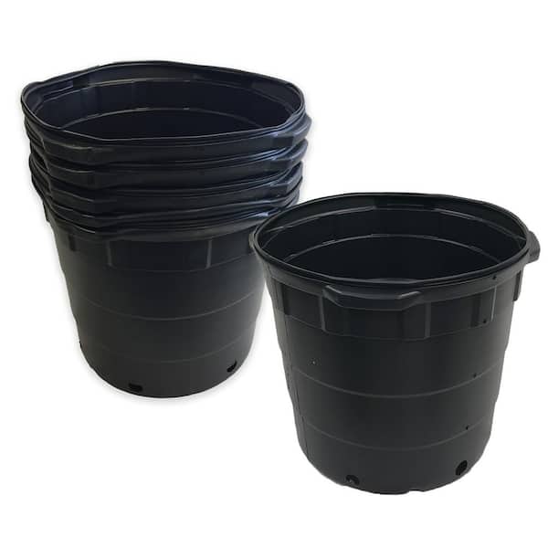 Hydroponics Organic 10 Gal. 39.8 qts. Black Round Plastic Nursery Pots 37.85 L / 1.33 cu. ft. (3-Pack)