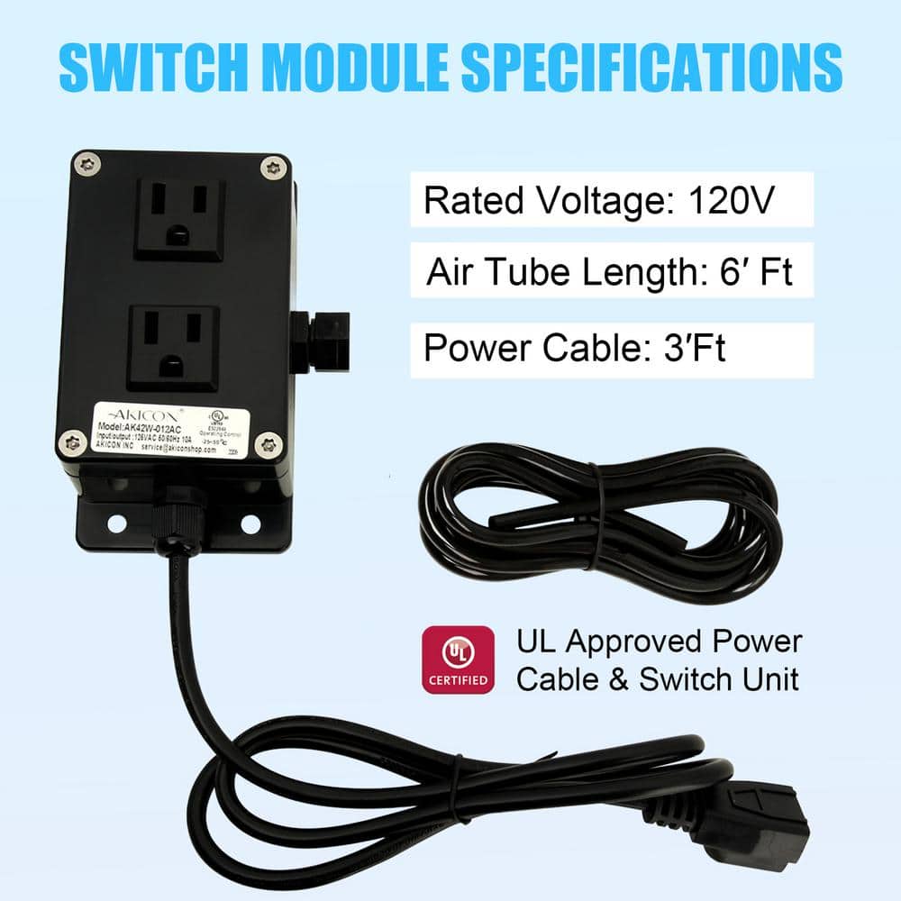 Brass Dual Outlet Garbage Disposal Air Switch Kit