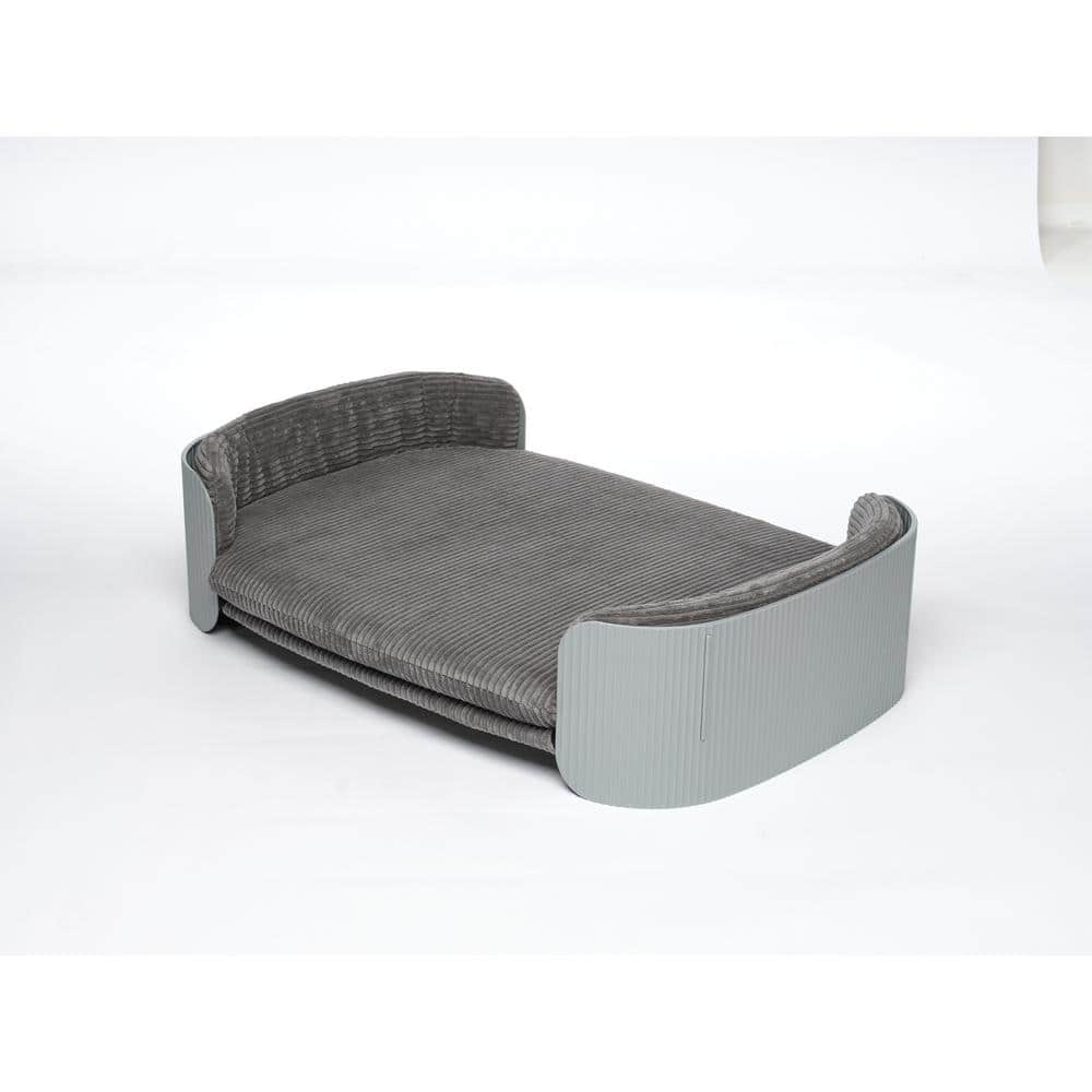 Large Grey Scandinavian Style Cat Couch Bed, Pet Sofa Cats Pet Furniture El