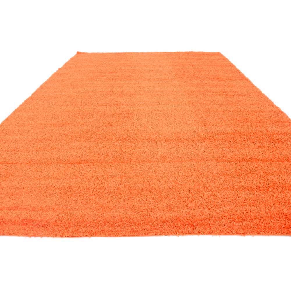 Lavish Tiger Orange Solid Shag 5'x8' Easy-Care Rug