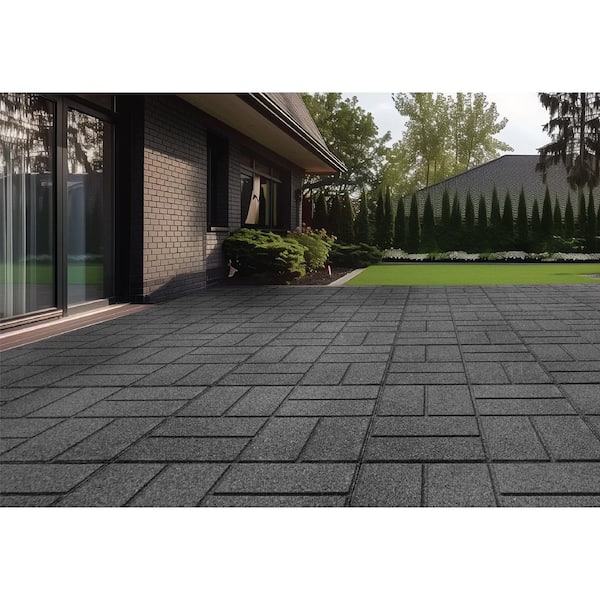 16 in. x 16 in. x 5/8 in. Gray SmartLoc Rubber Paver (75-Pack)