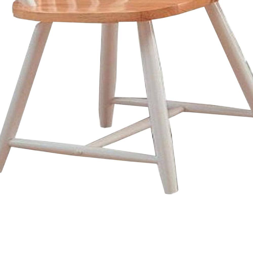 Windsor White High Slat Wood Side Chair