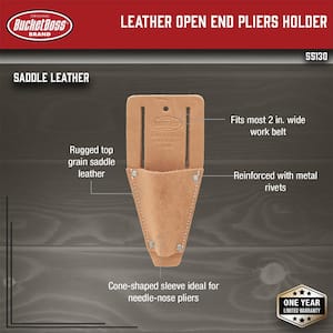Classic Series Saddle Leather Open End Pliers and Tool Holder for Work Tool Belts