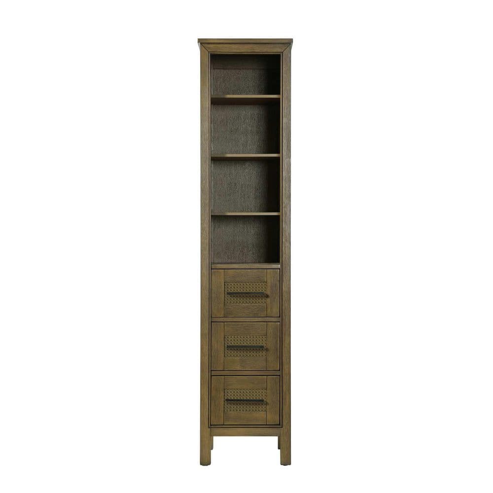 16 in. W x 18 in. D x 72 in. H Brown Freestanding Linen Cabinet price history on PriceWatchPro