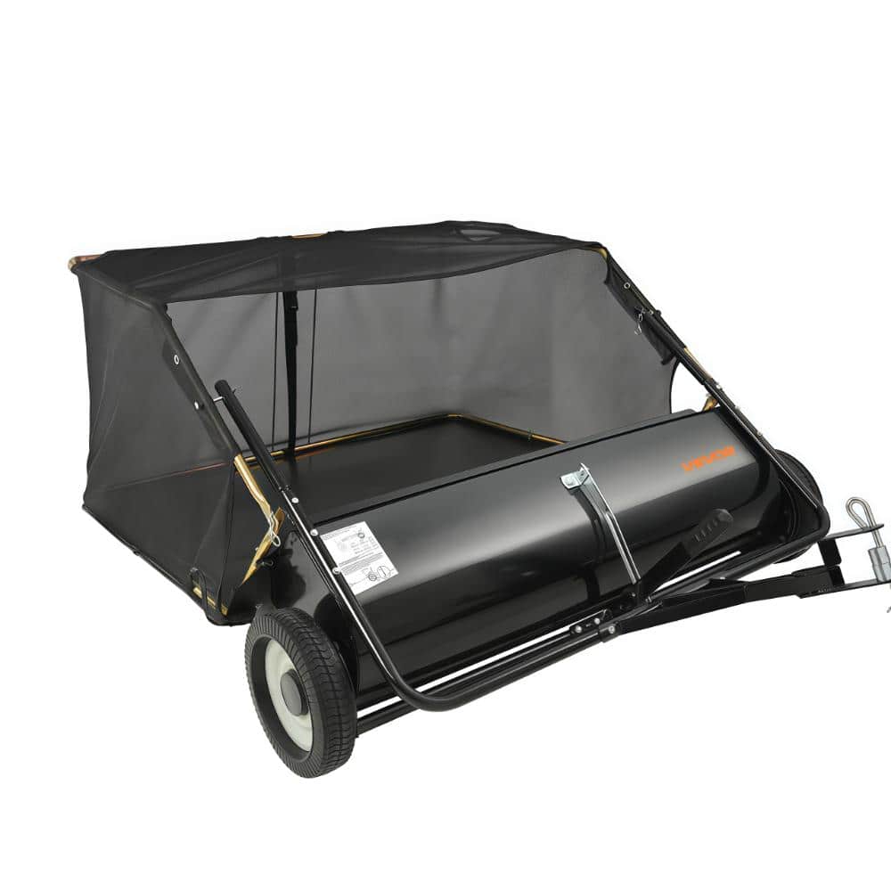 "50"" Tow Behind Lawn Sweeper, 26 Cu.Ft Leaf/Grass Collector, Adjustable Height, Heavy Duty for Yard/Lawn/Farm." price history on PriceWatchPro