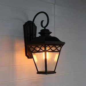 Cheri Large 1-Light Oil Rubbed Bronze Outdoor Wall Lantern Sconce