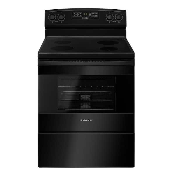 4.8 cu. ft. 4 Burner Element Electric Range in Black