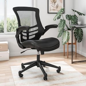 Mesh Adjustable Height Ergonomic Mid-Back Office Chair in Black with Flip-Up Arms