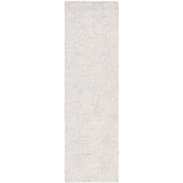 SAFAVIEH Abstract Light Gray/Ivory 2 ft. x 8 ft. Contemporary Marble Runner Rug