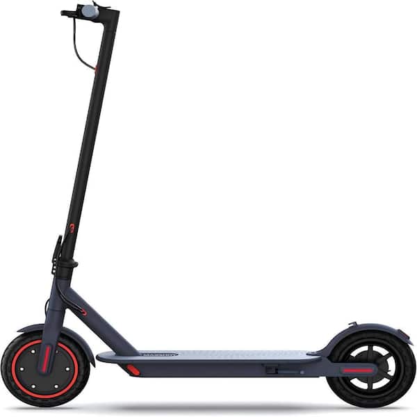 Foldable Lightweight 2-Wheel Electric Scooter, 21-Mile Range, 350W, LED Display, Dual Braking, 8.5 in. Solid Tire, Gray