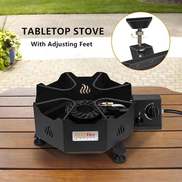 onlyfire 65,000 BTU Portable Propane Gas Grill Outdoor Cooker