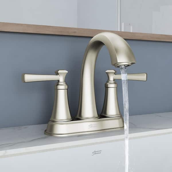 Rumson 4 in. Centerset 2-Handle Bathroom Faucet in Brushed Nickel