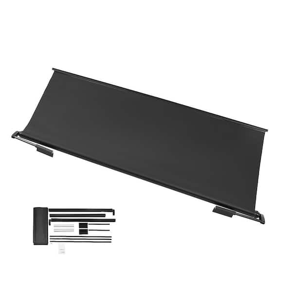 Camper Awning Fabric Replacement, 1 in. to 7 ft. Weatherproof Durable Slide Topper Awning, Heavy Duty, Black