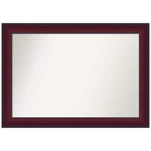 Canterbury Cherry 41.25 in. x 29.25 in. Non-Beveled Casual Rectangle Wood Framed Bathroom Wall Mirror in Cherry
