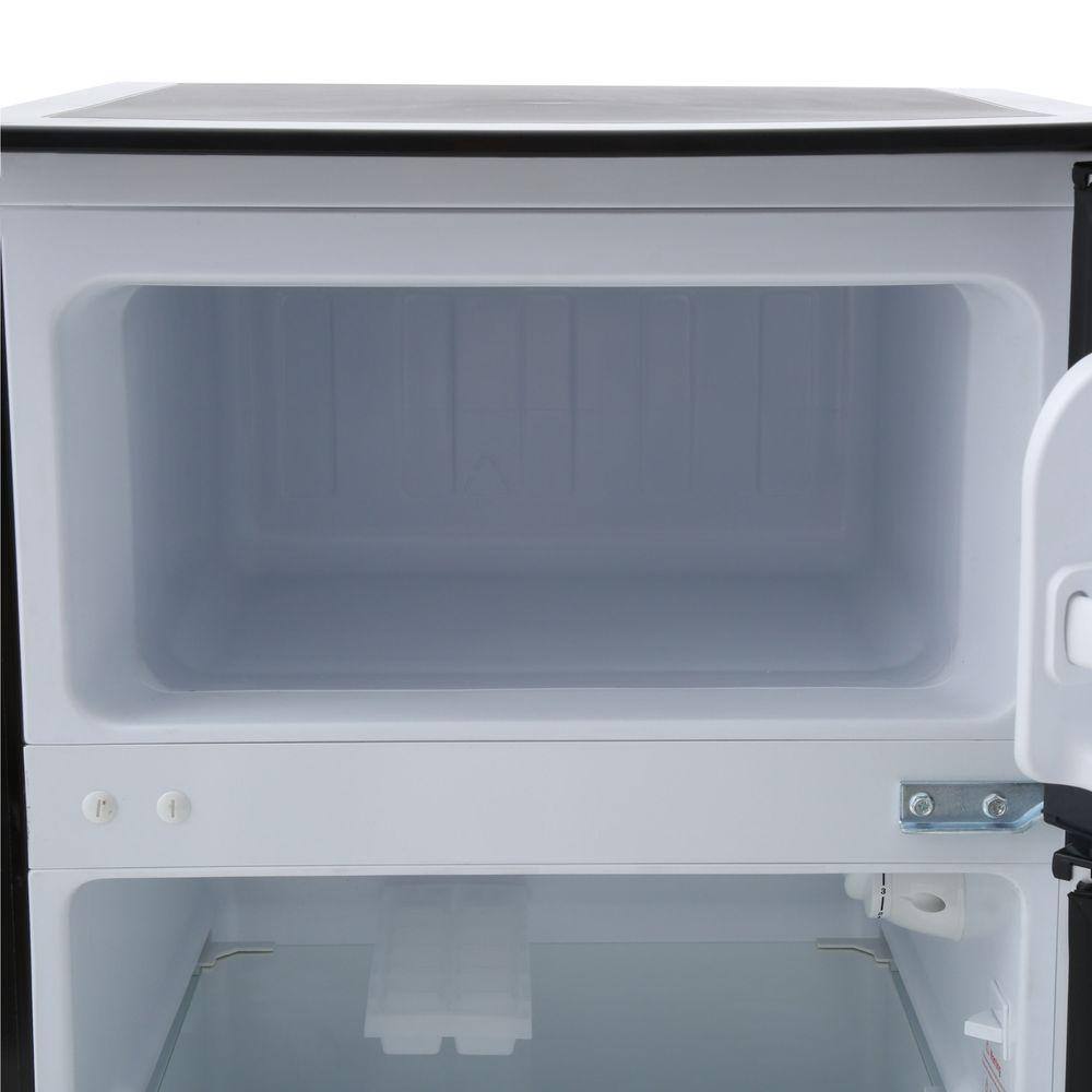 Compact Stainless Steel 3.1 cu ft Mini Refrigerator with Top Freezer